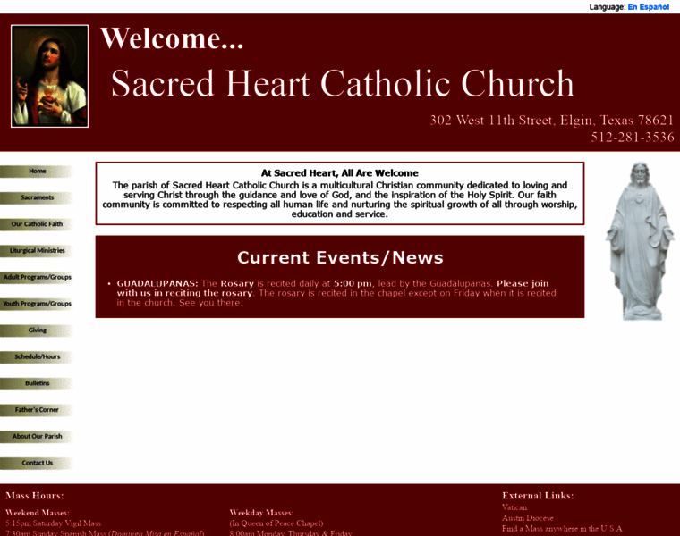 Sacredheartofelgin.org thumbnail