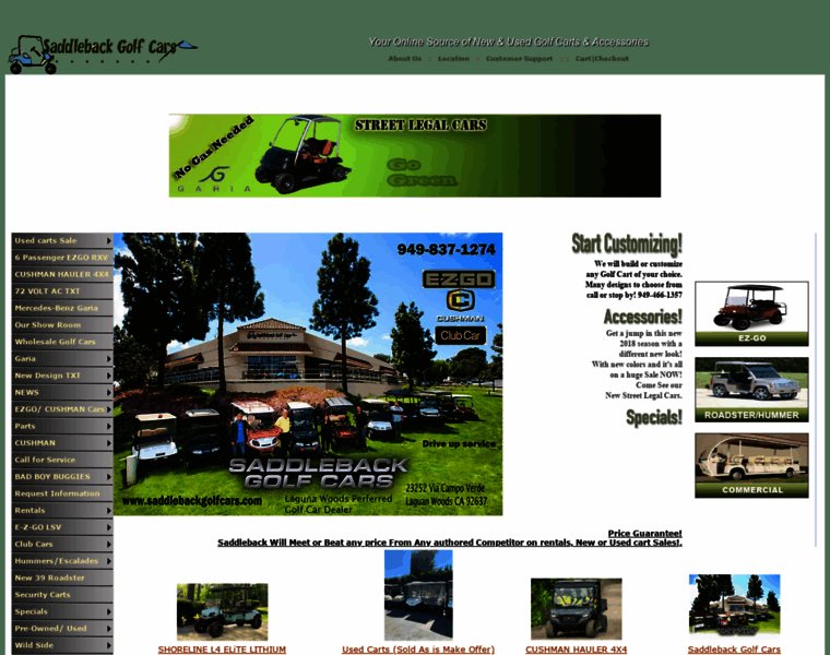 Saddlebackgolfcars.com thumbnail