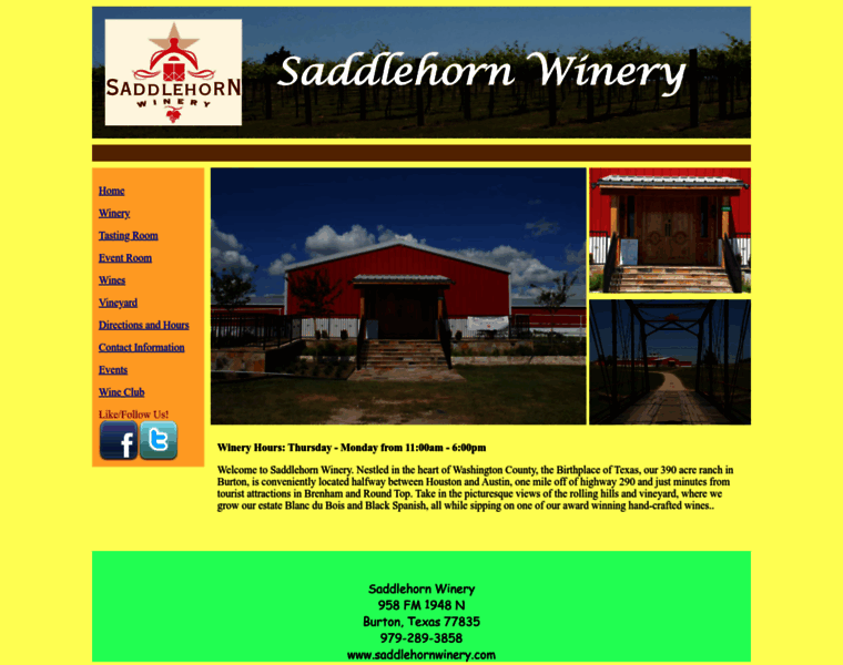 Saddlehornwinery.com thumbnail