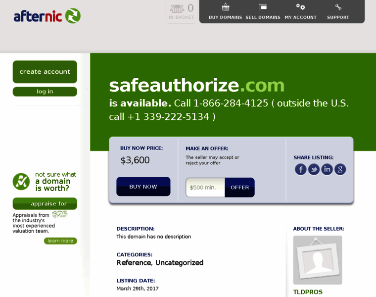 Safeauthorize.com thumbnail