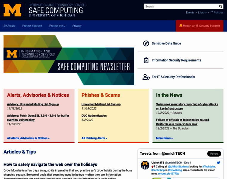 Safecomputing.umich.edu thumbnail