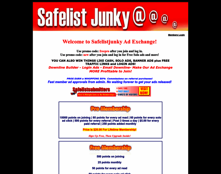 Safelistjunky.com thumbnail