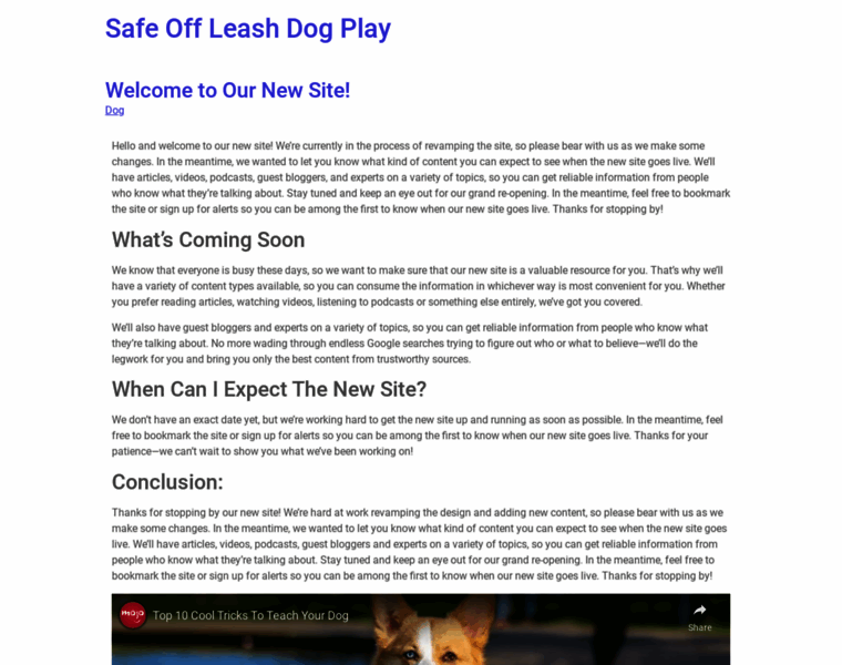 Safeoffleashdogplay.com thumbnail