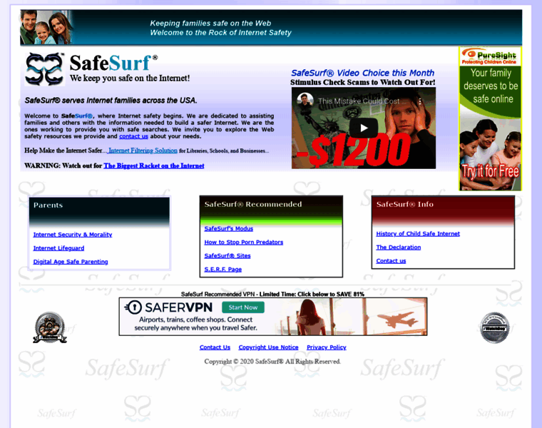 Safesurf.org thumbnail