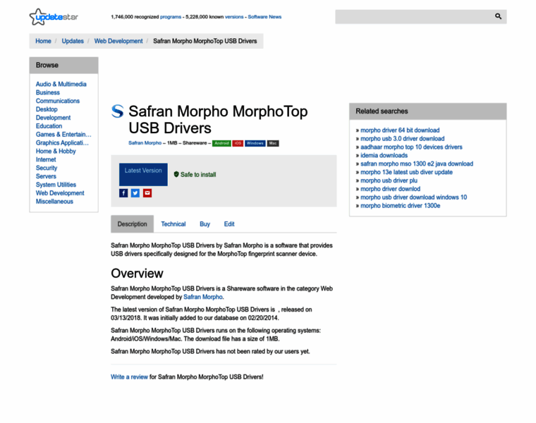 Safran-morpho-morphotop-usb-drivers.updatestar.com thumbnail