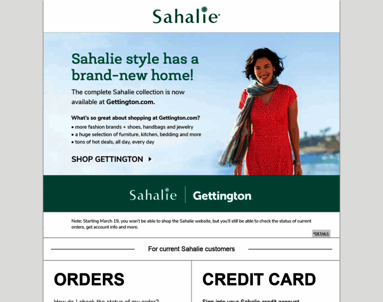Sahalie.com thumbnail