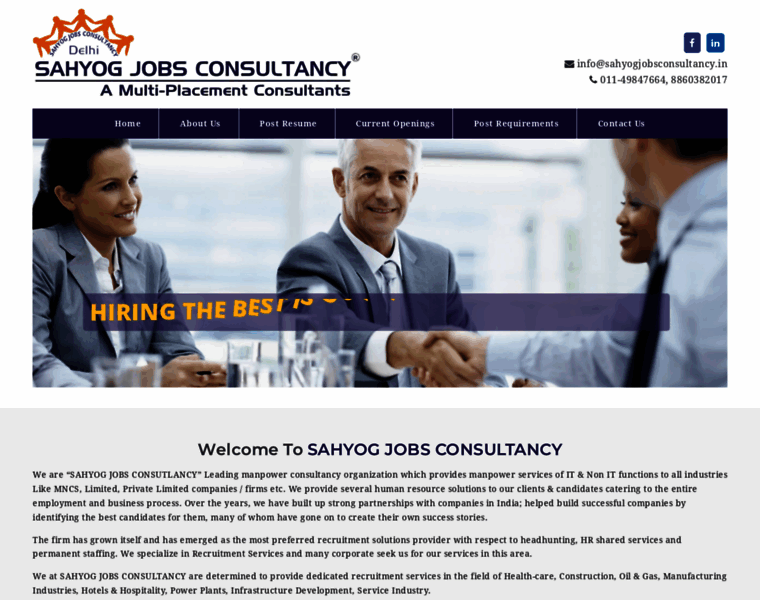 Sahyogjobsconsultancy.in thumbnail