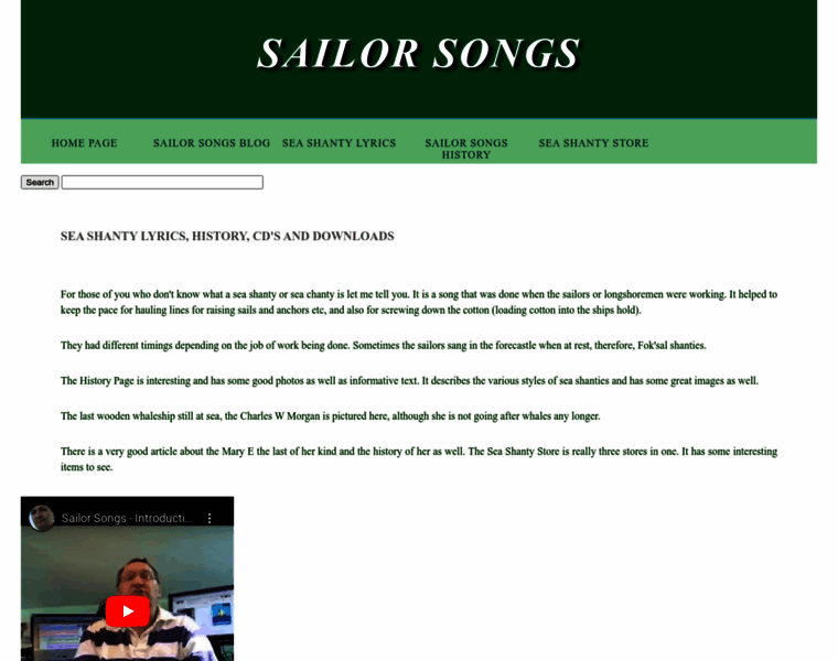 Sailorsongs.com thumbnail
