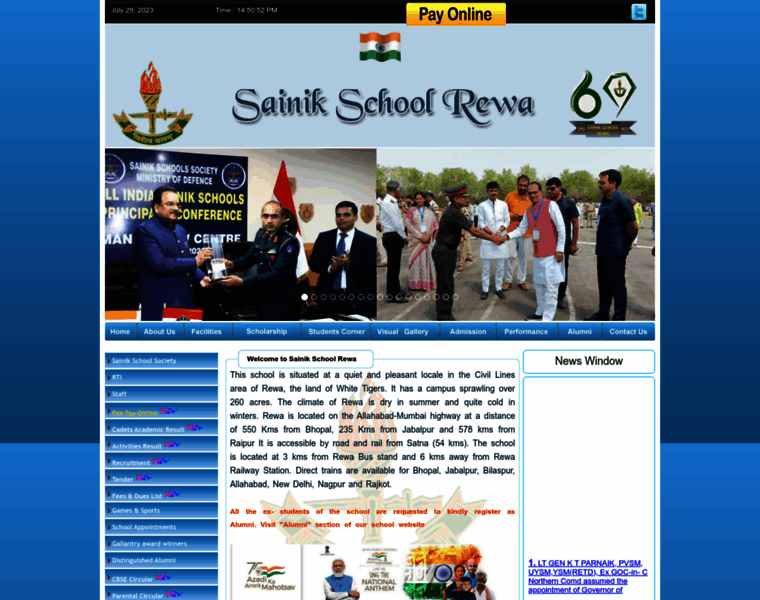 Sainikschoolrewa.ac.in thumbnail
