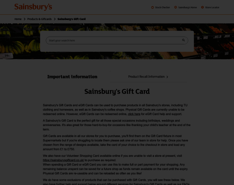 Sainsburysgifts.co.uk thumbnail