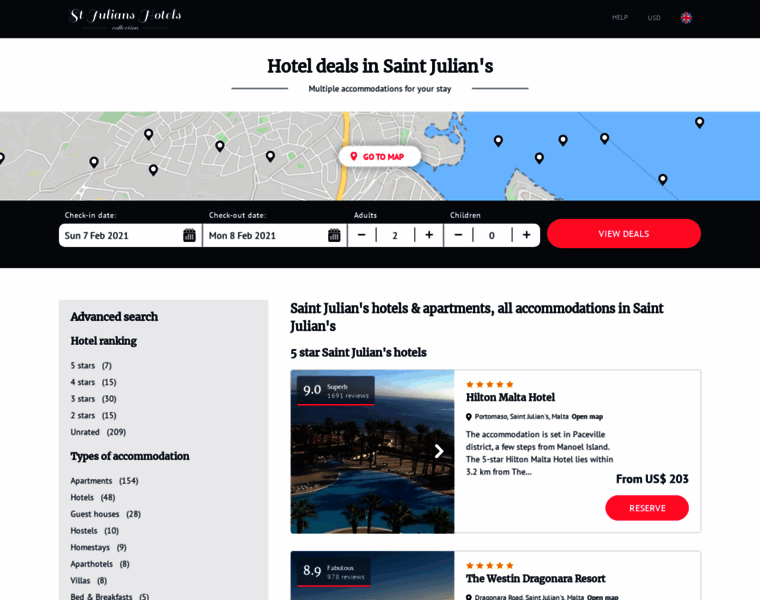 Saint-julian-hotels.com thumbnail