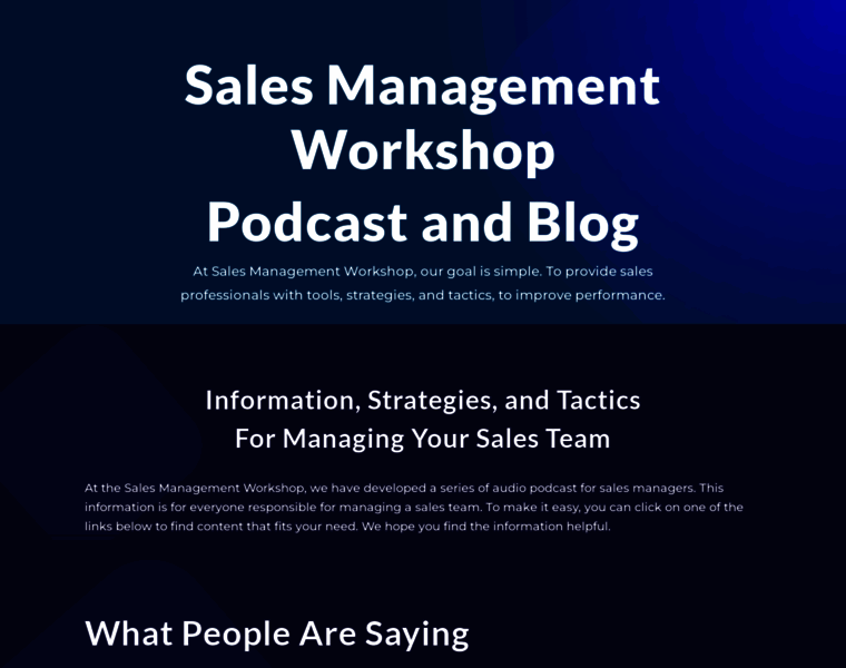 Salesmanagementworkshop.com thumbnail