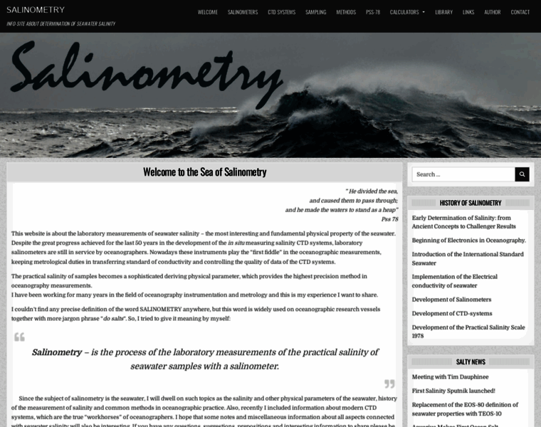 Salinometry.com thumbnail
