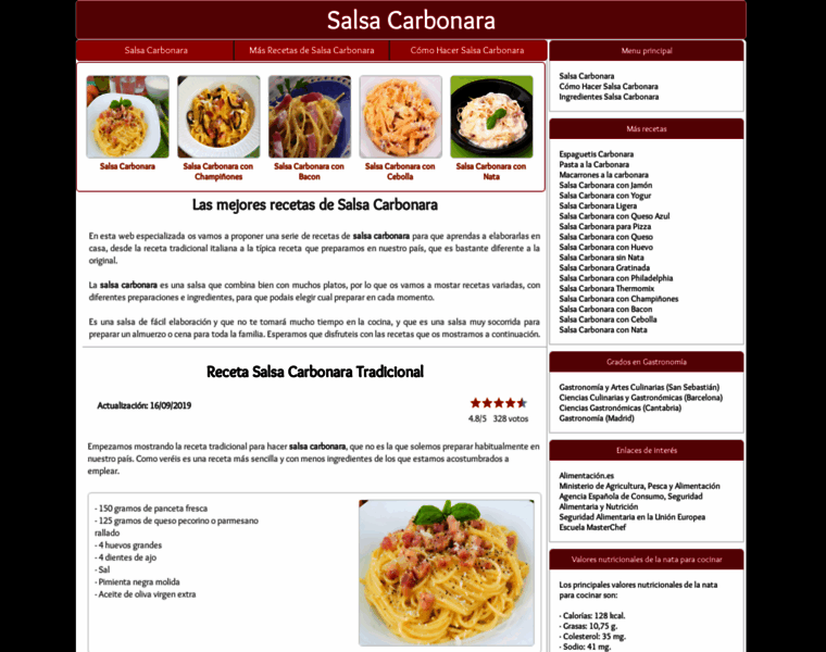 Salsacarbonara.net thumbnail