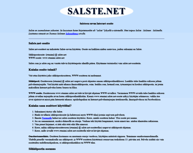 Salste.net thumbnail