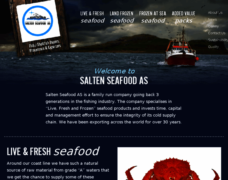 Saltenseafoodas.com thumbnail