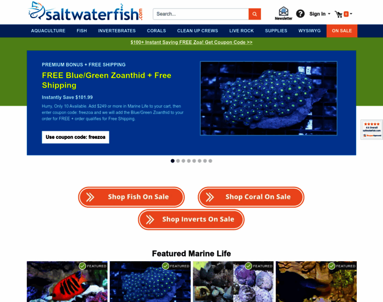 Saltwaterfish.com thumbnail