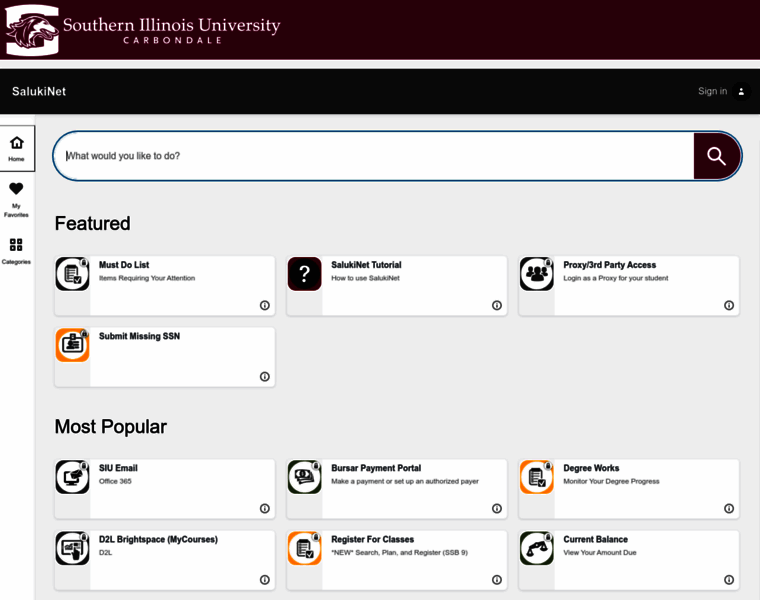 salukinet.siu.edu at Website Informer. SalukiNet. Visit Saluki Net Siu.