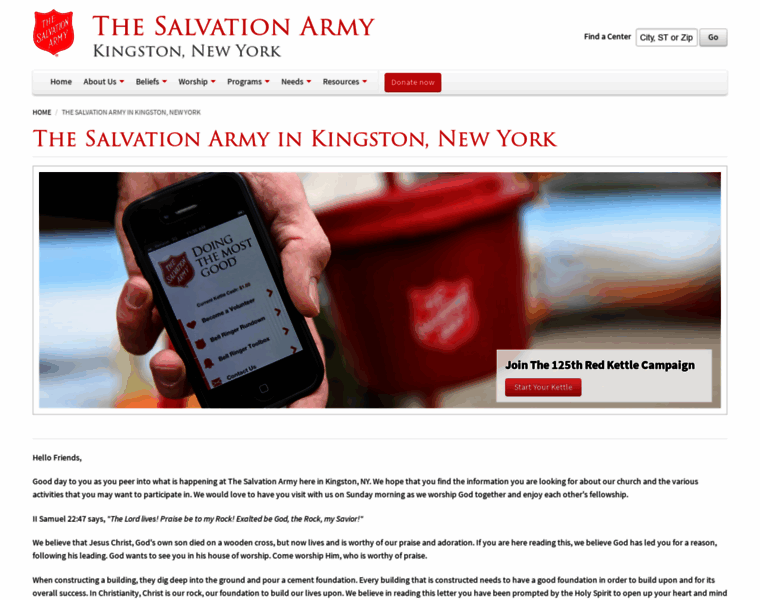 Salvationarmykingston.org thumbnail