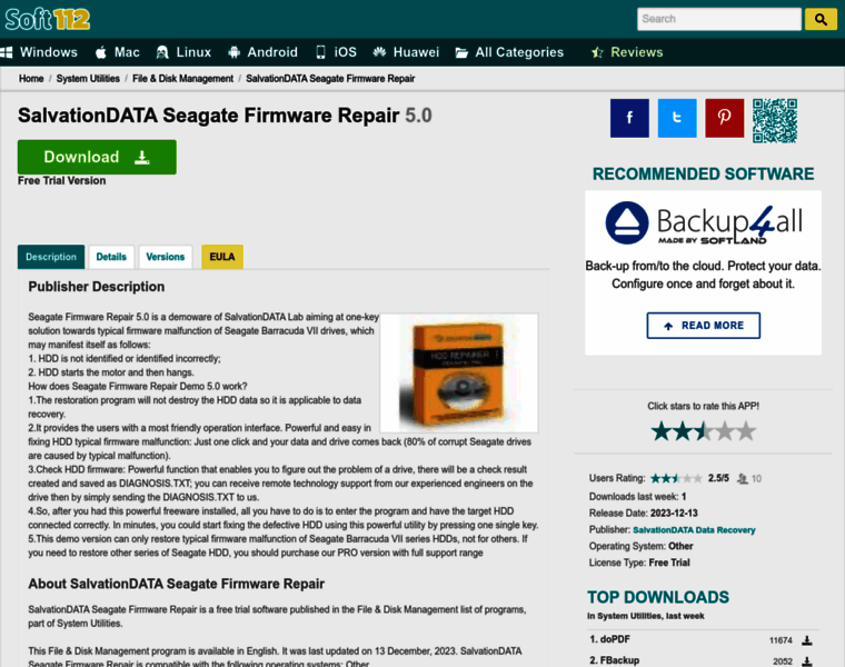 Salvationdata-seagate-firmware-repair.soft112.com thumbnail