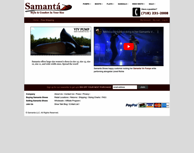 Samantashoes.com thumbnail