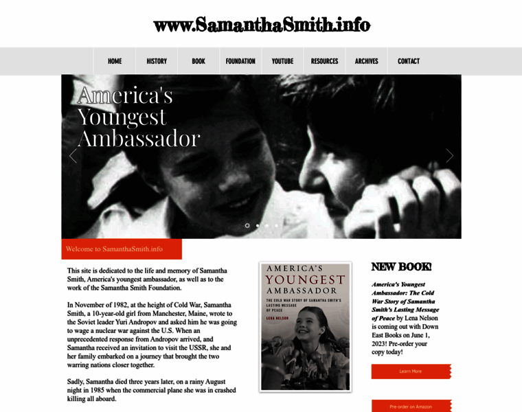 Samanthasmith.info thumbnail