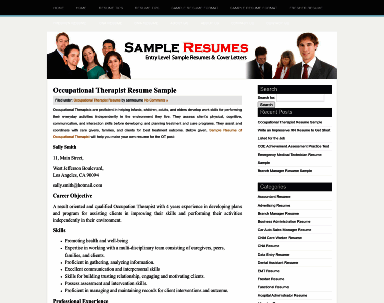 Sample-resumes-plus.com thumbnail