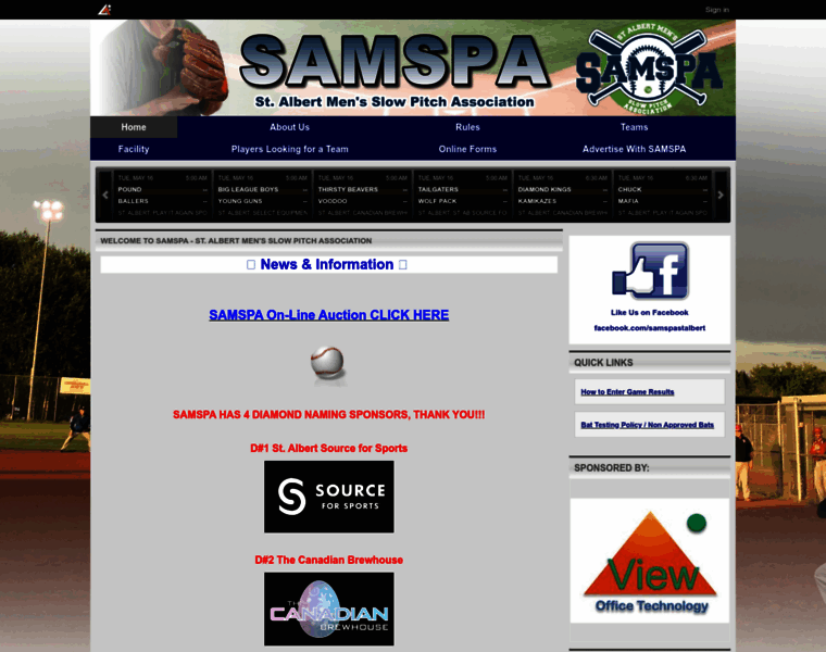 Samspaslowpitch.com thumbnail