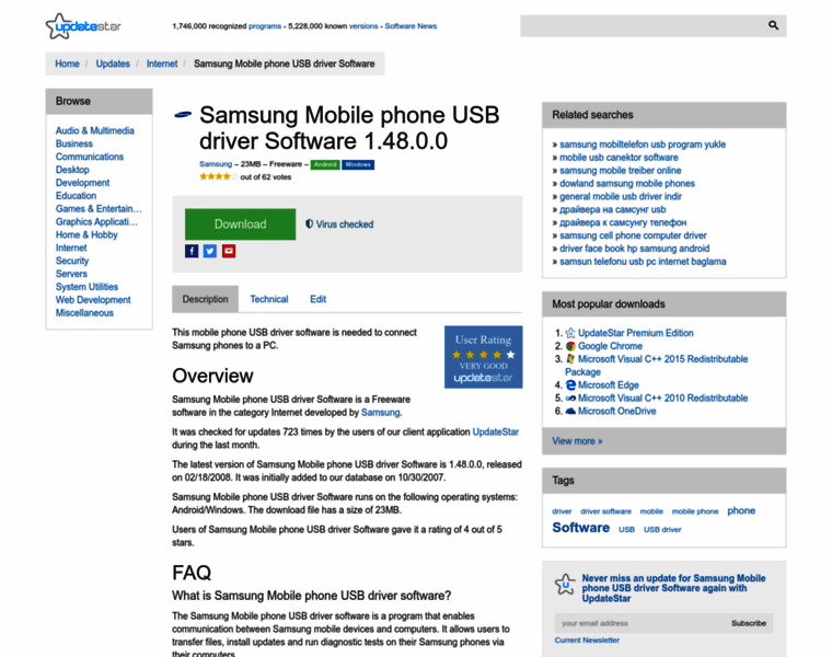 Samsung-mobile-phone-usb-driver-software.updatestar.com thumbnail