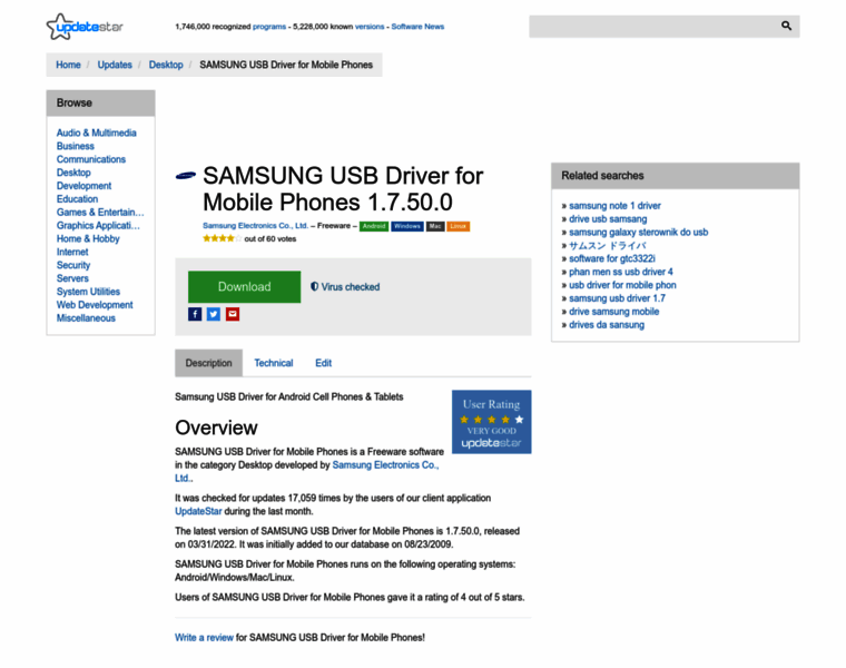 Samsung-usb-driver-for-mobile-phones.updatestar.com thumbnail