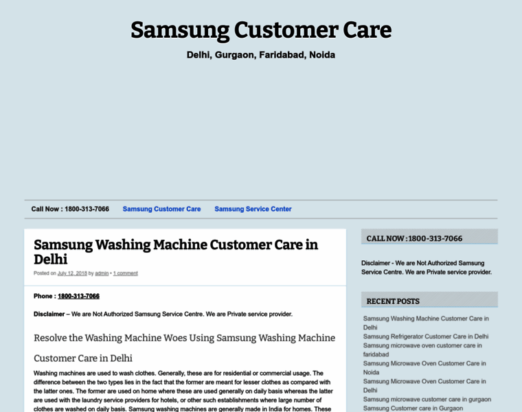 Samsungcustomercare.in thumbnail