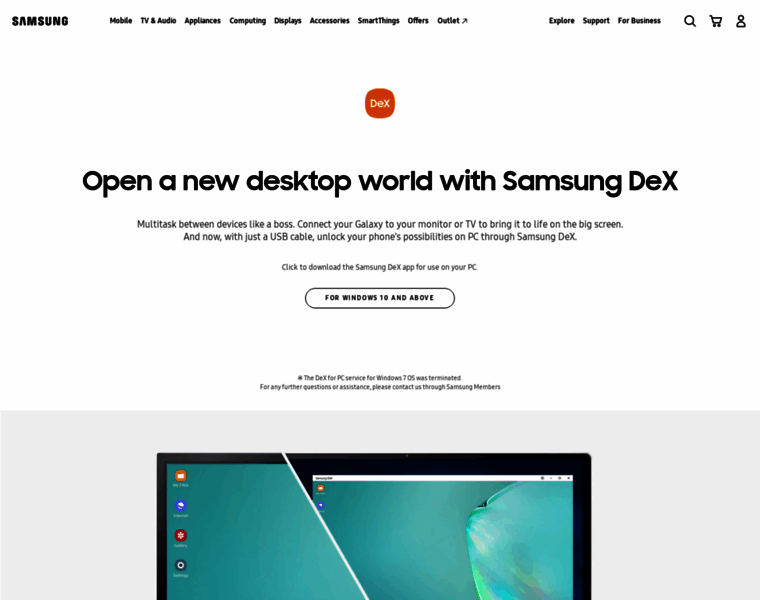 Samsungdex.com thumbnail