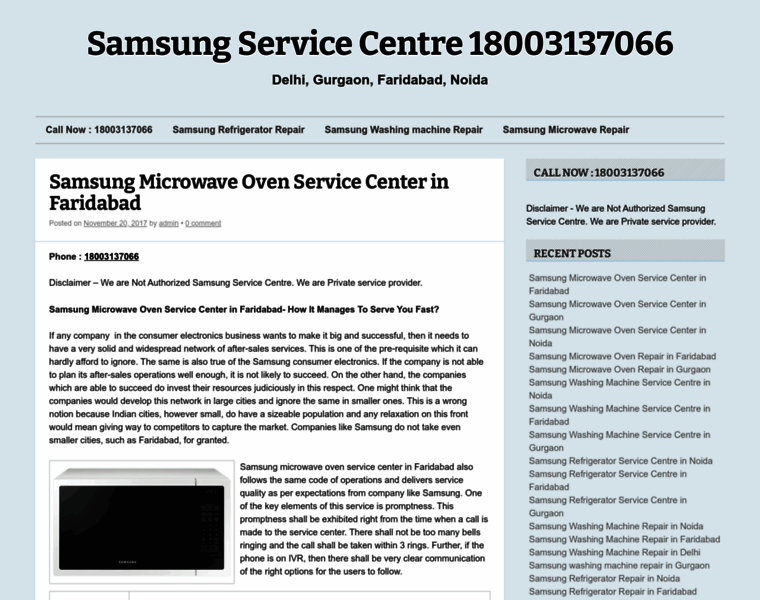 Samsungservicecentre.co.in thumbnail