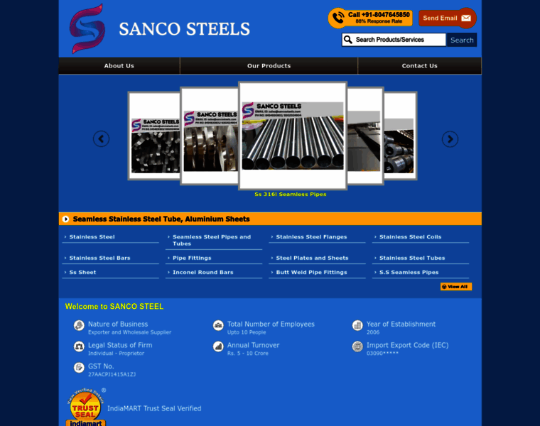 Sancosteels.com thumbnail