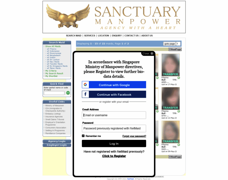 Sanctuary.netmaid.com.sg thumbnail