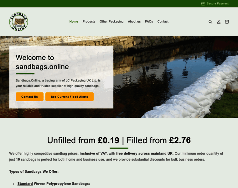 Sandbagsuppliers.co.uk thumbnail