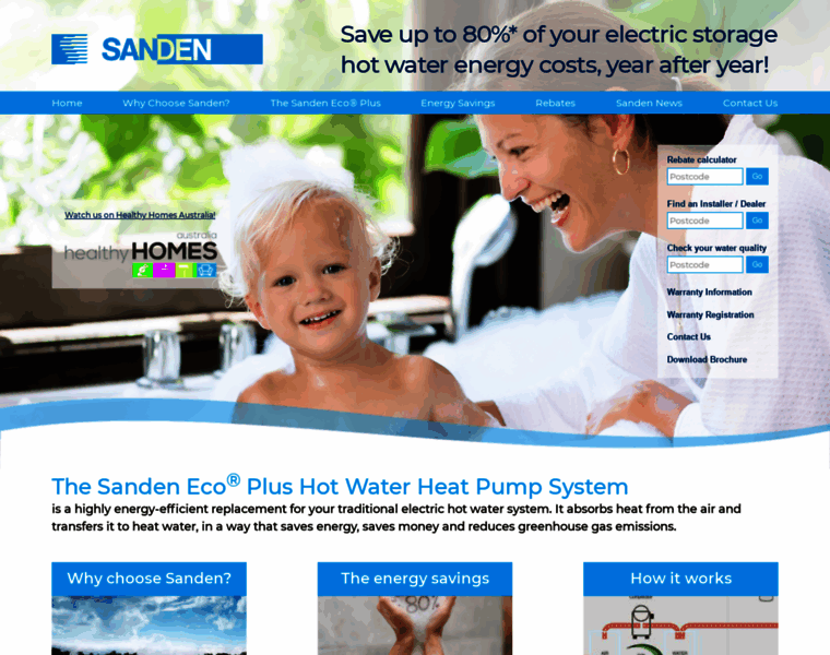 Sanden-hot-water.com.au thumbnail