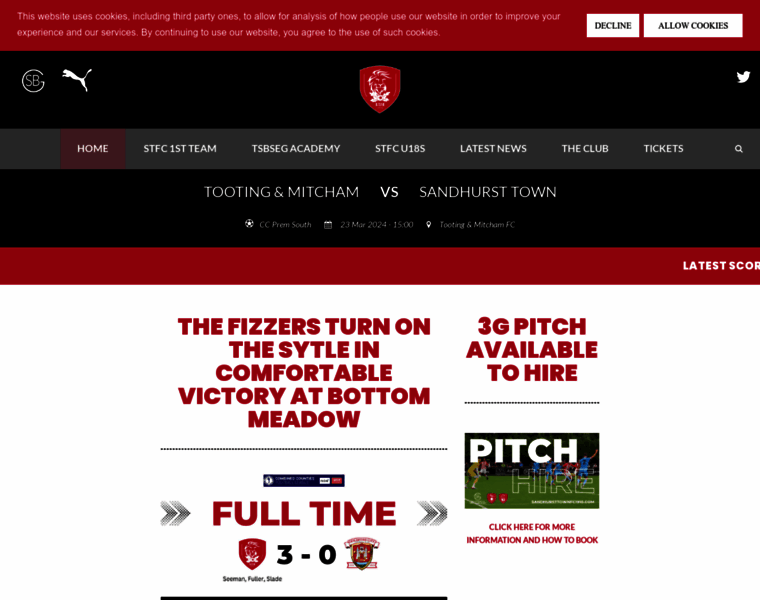 Sandhursttownfc.org thumbnail