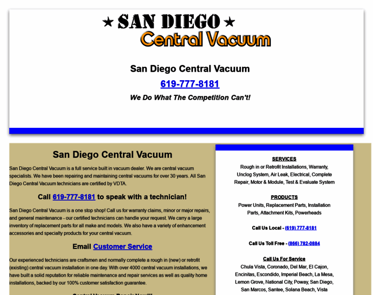 Sandiegocentralvacuum.com thumbnail