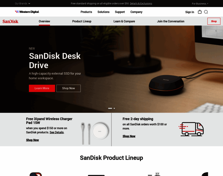 Sandisk.com thumbnail