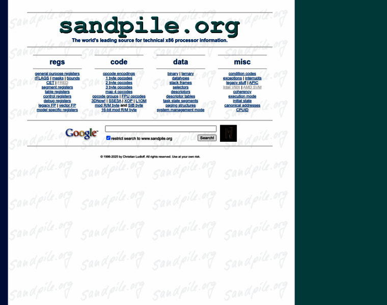 Sandpile.org thumbnail