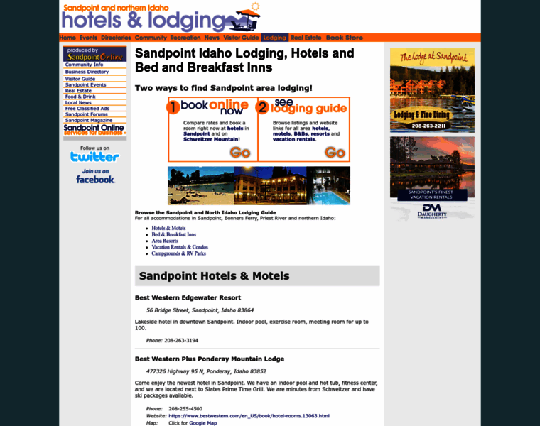 Sandpoint-idaho-hotels-lodging.com thumbnail