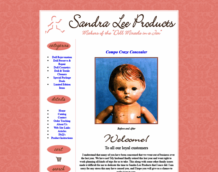 Sandraleeproducts.com thumbnail