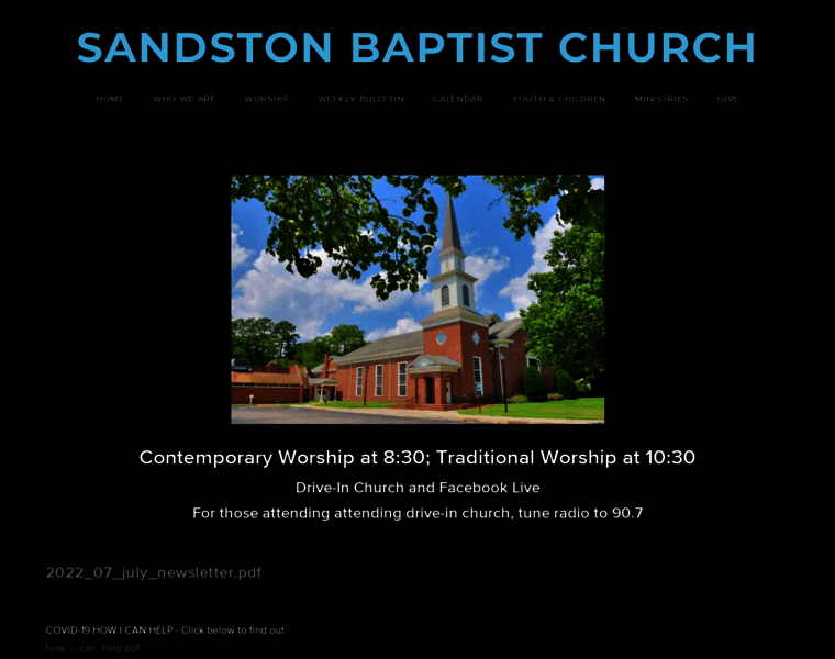 Sandstonbaptist.org thumbnail
