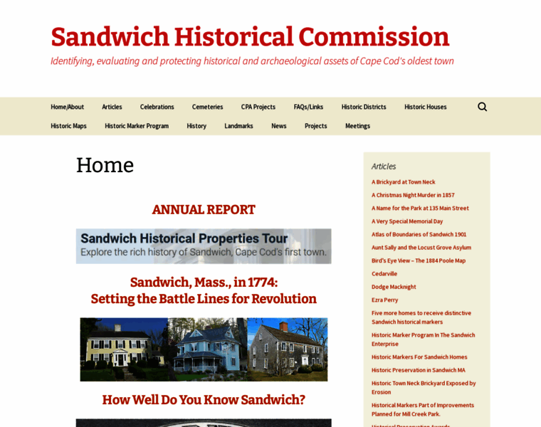 Sandwichhistory.org thumbnail