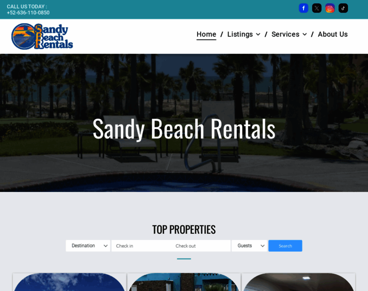 Sandybeachrentals.net thumbnail
