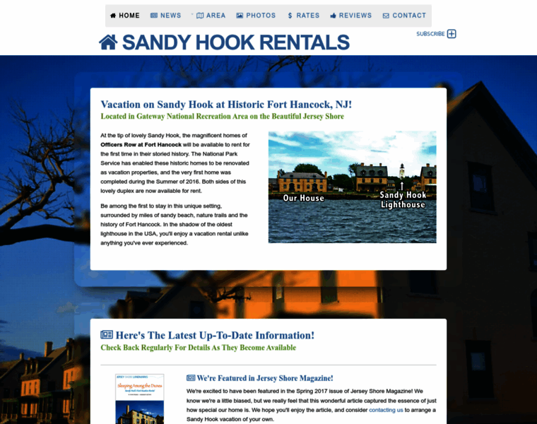 Sandyhookrentals.com thumbnail