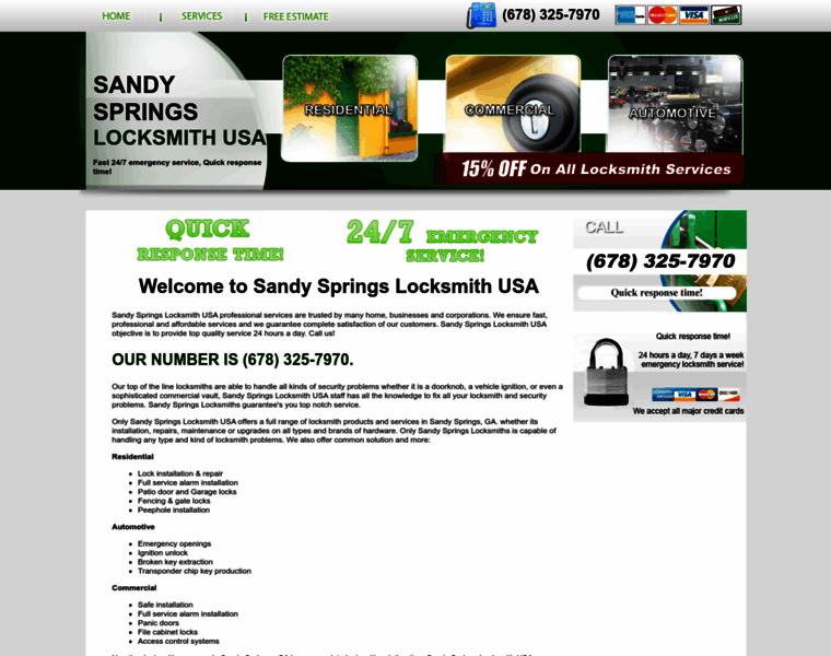 Sandysprings-locksmith.com thumbnail