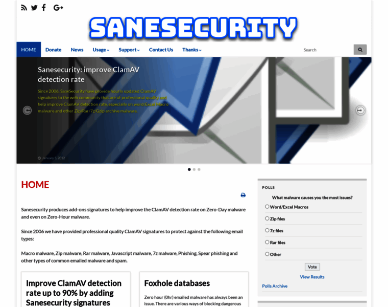 Sanesecurity.com thumbnail