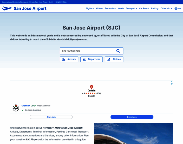 Sanjose-airport.com thumbnail